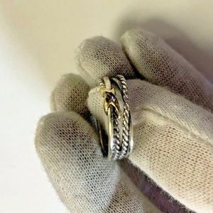 David Yurman Size 7 Crossover X Ring 925 Sterling Silver